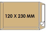 [ENV-Z31] Zakomslag 120x230mm bruin + strip Z/V (500)