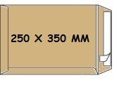 [ENV-Z37] Zakomslag 250x350mm bruin + strip Z/V (250)