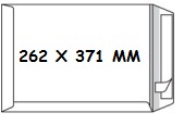 [ENV-Z38] Zakomslag 262X371 wit + strip Z/V (250)